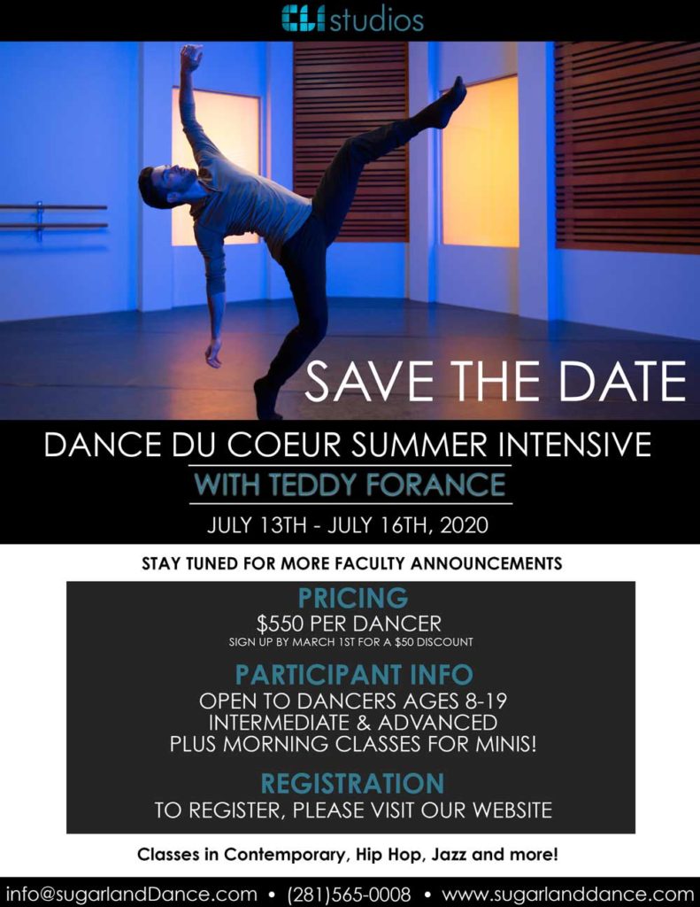 Dance Du Coeur Summer Intensive 2020 - Dance Du Coeur Sugar Land Dance ...